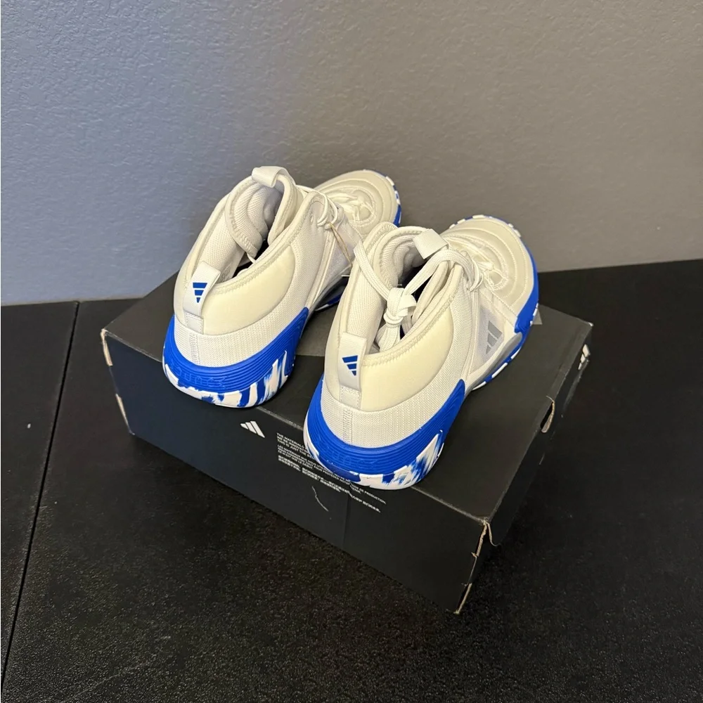 Adidas Exhibit Select Mid Women’s Basketball Shoes – White/Royal Blue (Size 14 - Picture 4 of 13